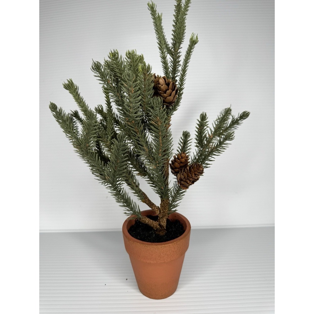 Pottery Barn Mini Potted Pine Tree Faux Christmas Decor 13" NWT